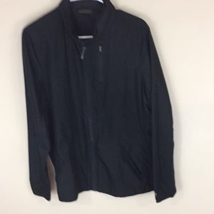 Windriver Black Windbreaker Full Zip  Jacket Hidden Hood Size XL